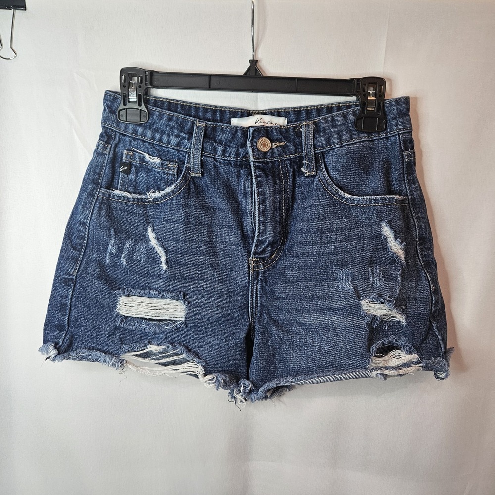 Kancan Shorts Juniors Wmn's Size 1 W24 Cut Off Distressed EUC Y2K Ripped Detail